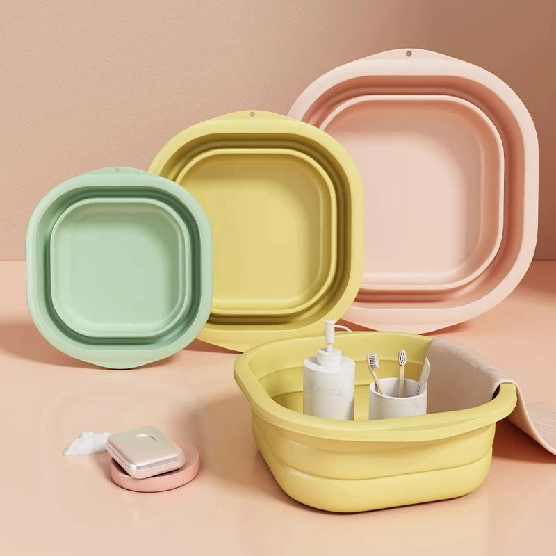 可折叠脸盆宿舍家用学生洗衣脸盆便携式加厚旅行婴儿大小号塑料盆