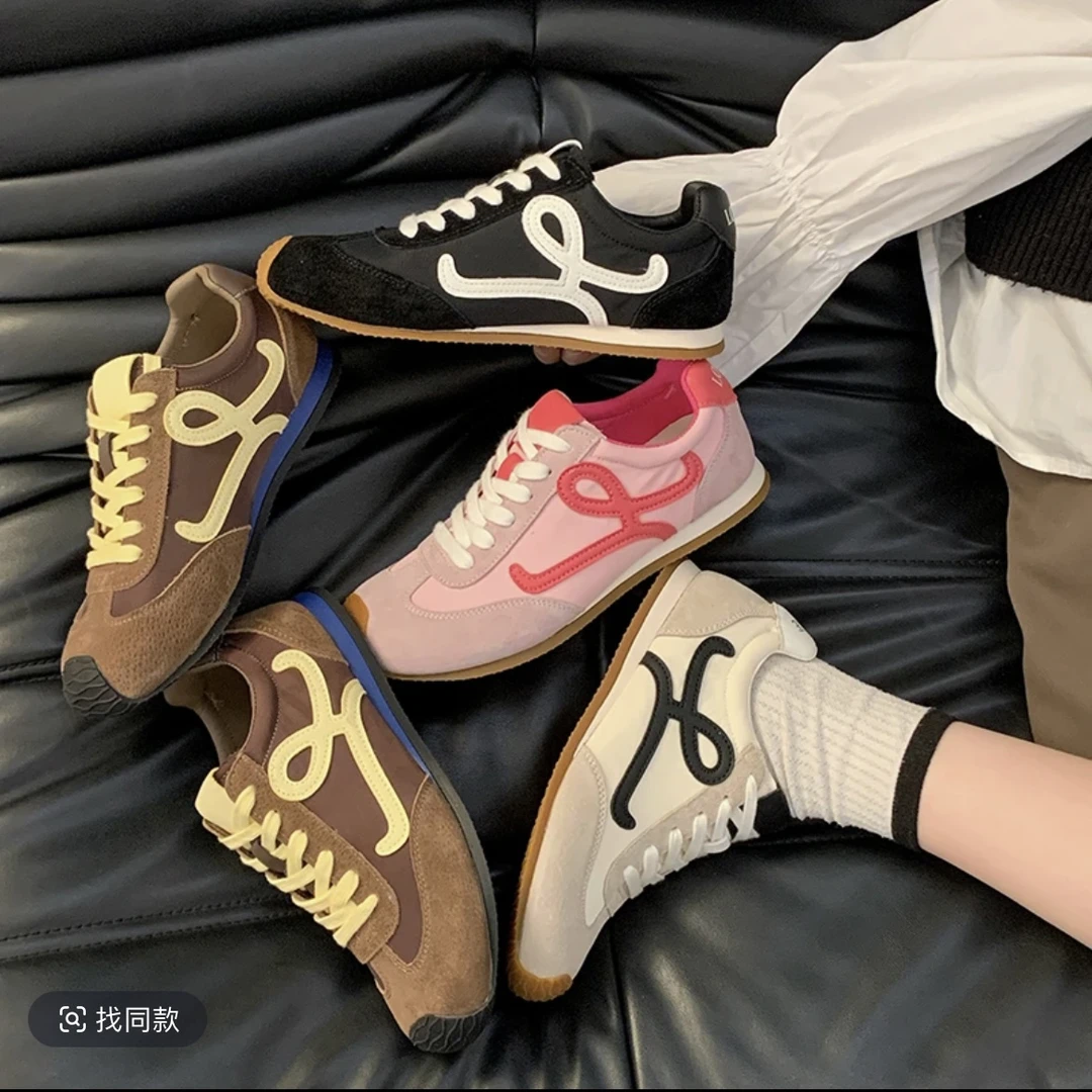 AIWEINI 镇店之宝~休闲运动德训鞋复古百搭阿甘轻便华夫鞋