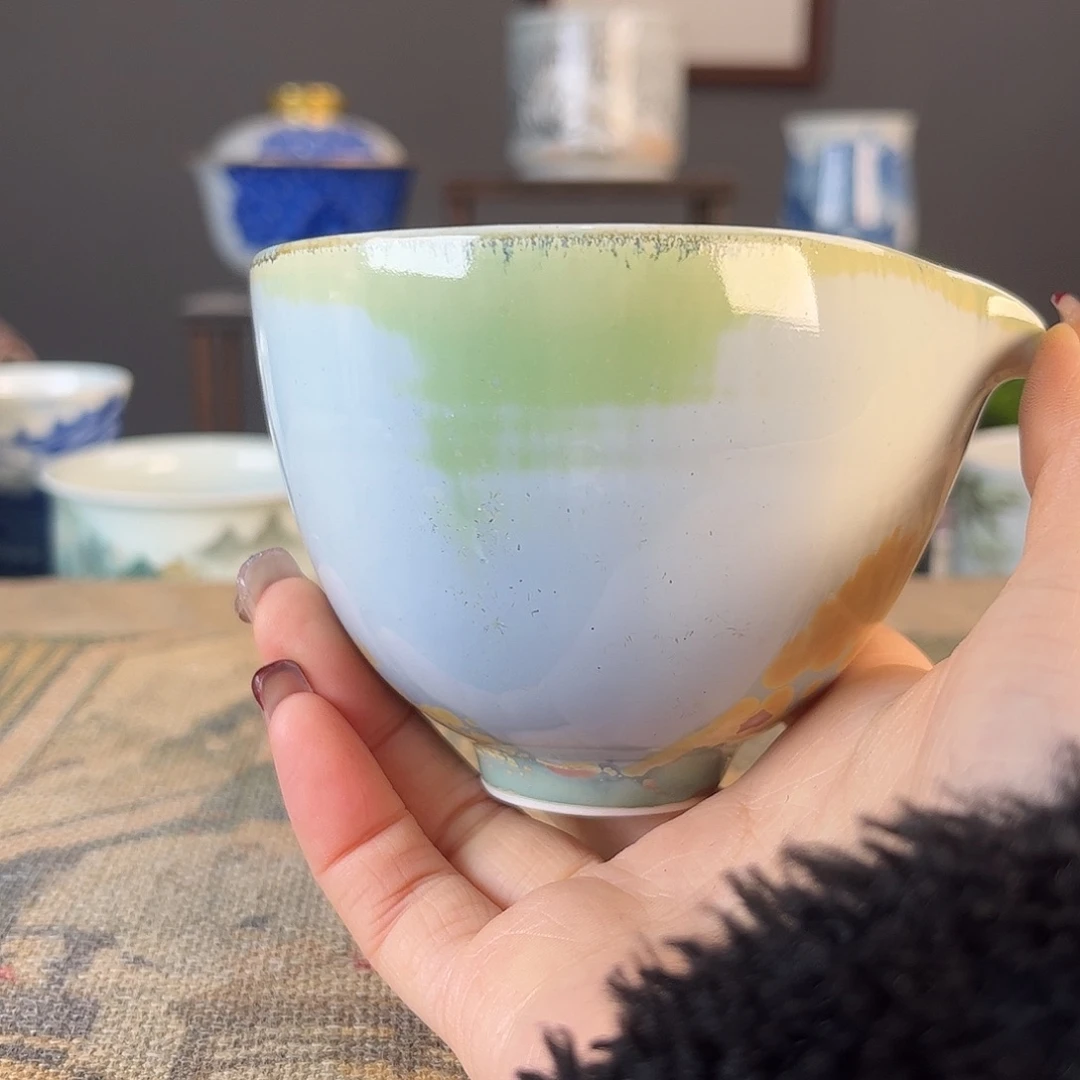 杯景德柴烧茶杯多人