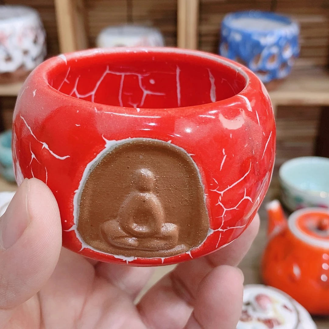 粗陶志野柴烧茶器