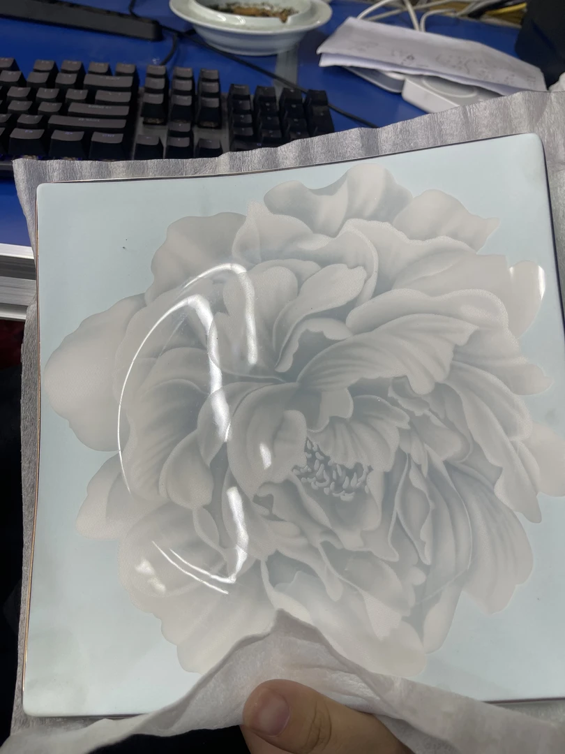 景德镇白瓷 玫瑰四角盘    2个装