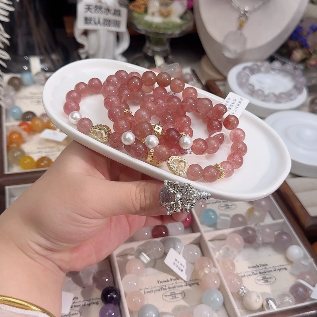 水晶手链合金天然水晶手串多样性发其一