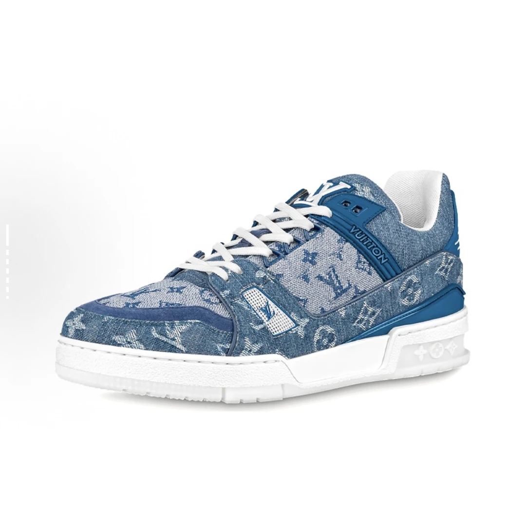 未使用 LouisVuitton/路易威登 LV全蓝牛仔鞋 44码 BB10043