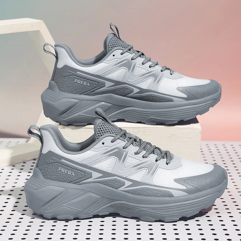 男鞋新款透气网布百搭休闲运动鞋户外运动健身女鞋马拉松跑步鞋