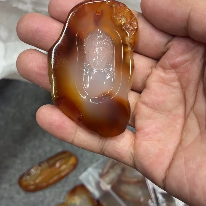 玛瑙/玉髓未镶嵌吊坠(不含链)