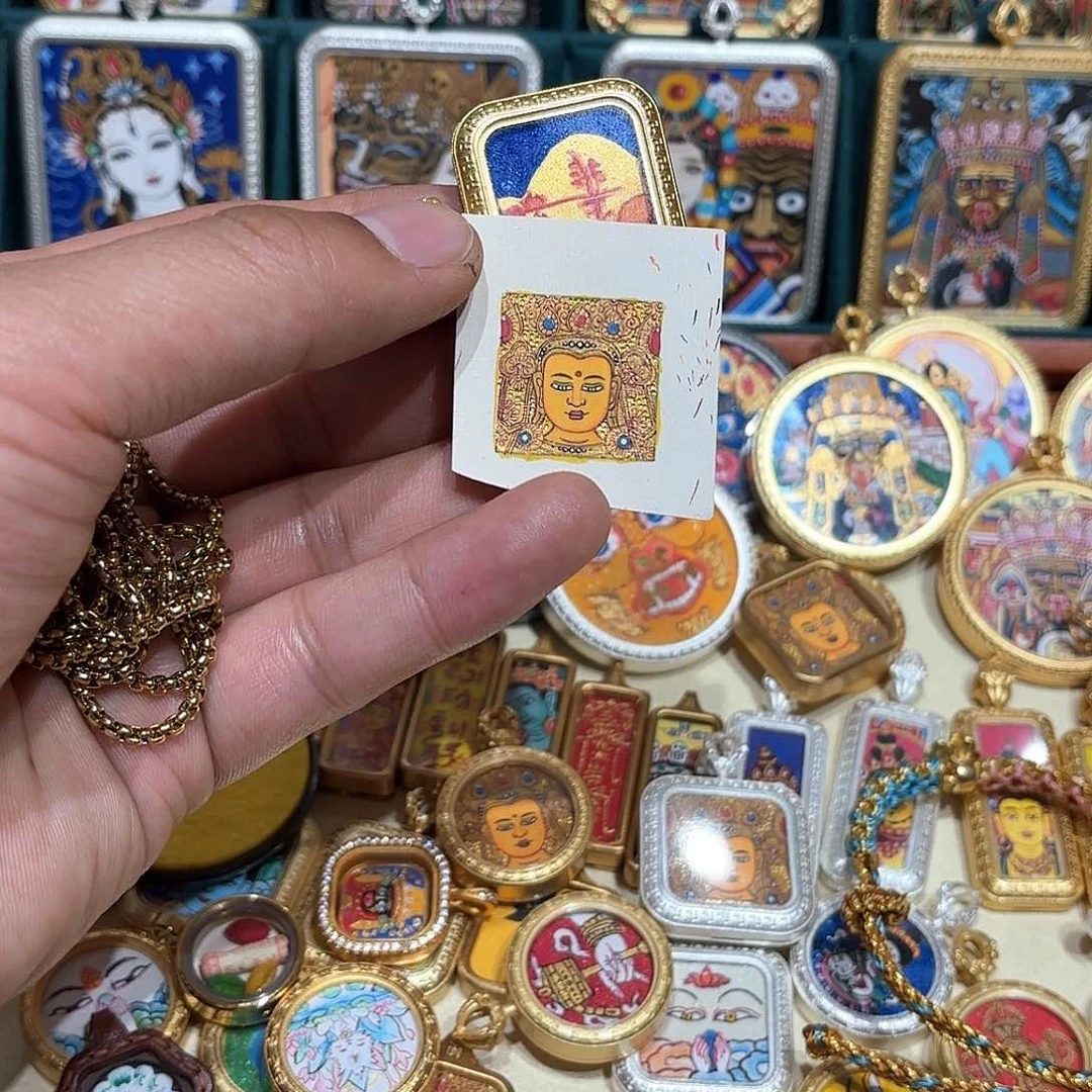 吊坠觉沃2.0日照金山唐卡