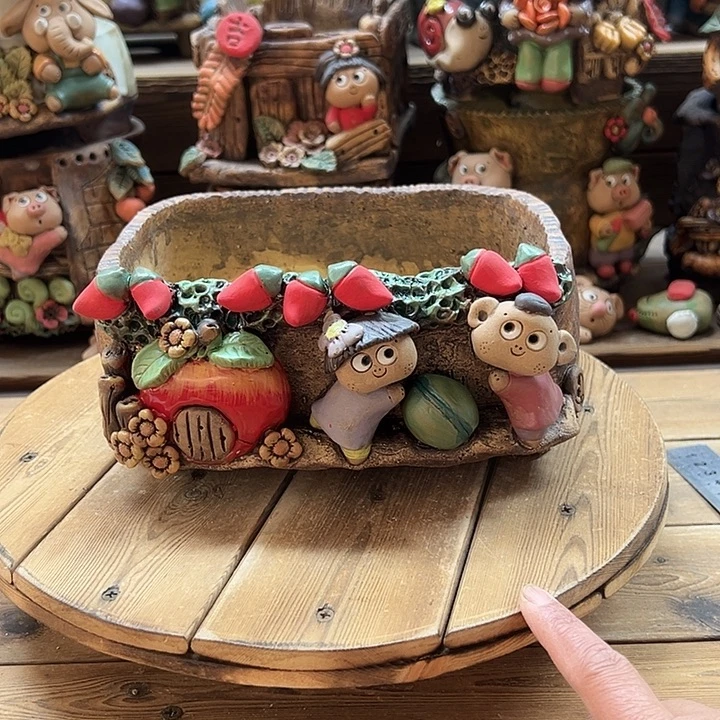 嘻哈多肉花盆百搭