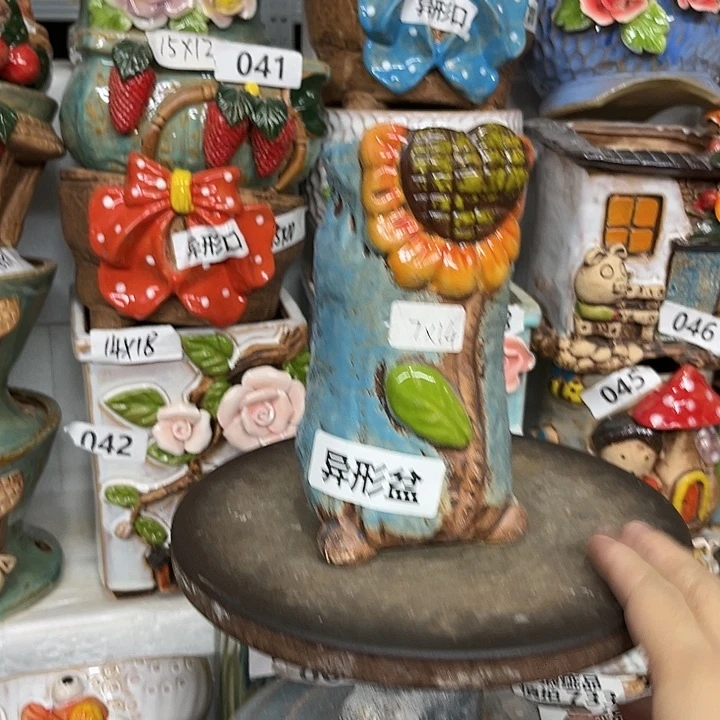 紫砂花盆粗陶材质多肉花盆