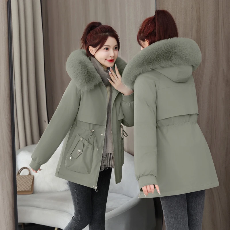 派克服2025中年加绒派克棉服时尚显瘦爆款保暖气质冬季外套派克服