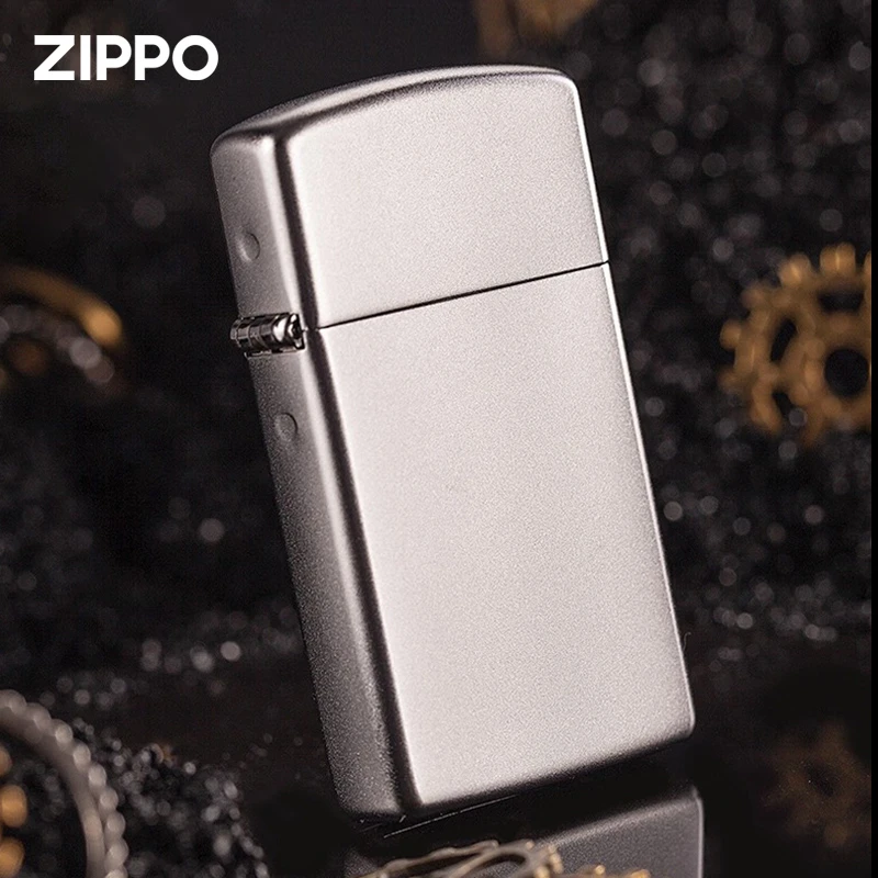 ZIPPO/之宝zippo打火机纤巧窄机原装正品镀铬磨砂光板打火机 TCJ1