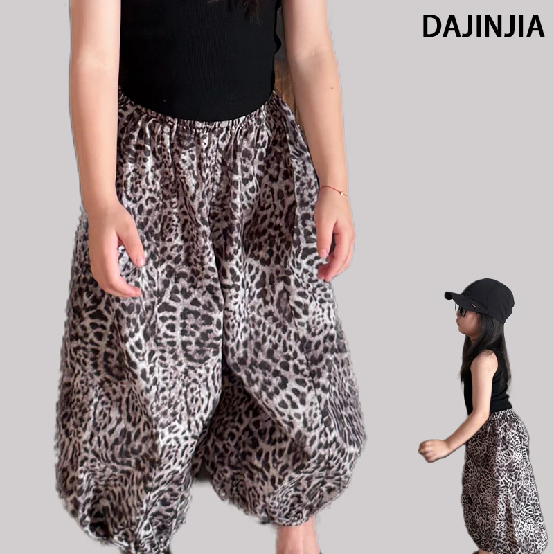 大金定制防蚊裤巨舒服25夏季新款韩版豹纹防蚊裤男女童潮裤休闲裤