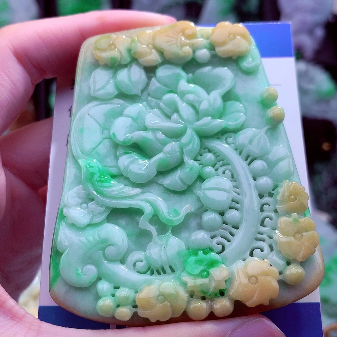 翡翠未镶嵌颈饰天然
