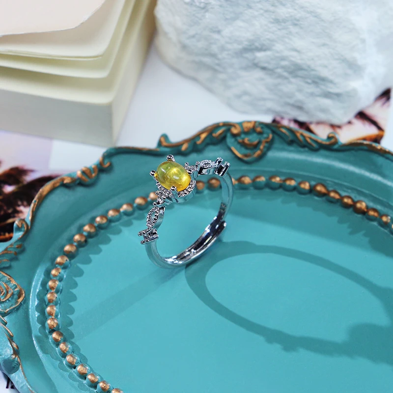 【天然宝石】  金葡萄石戒指 （多样性发其一）