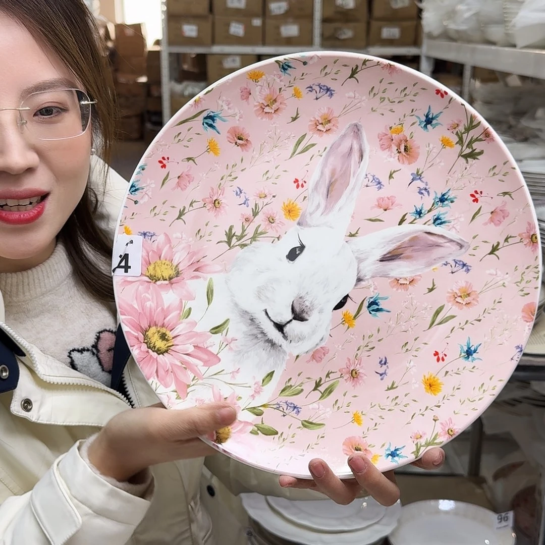 骨瓷12英寸平盘30.5cm一个瑕疵品不忒不还 39米包邮