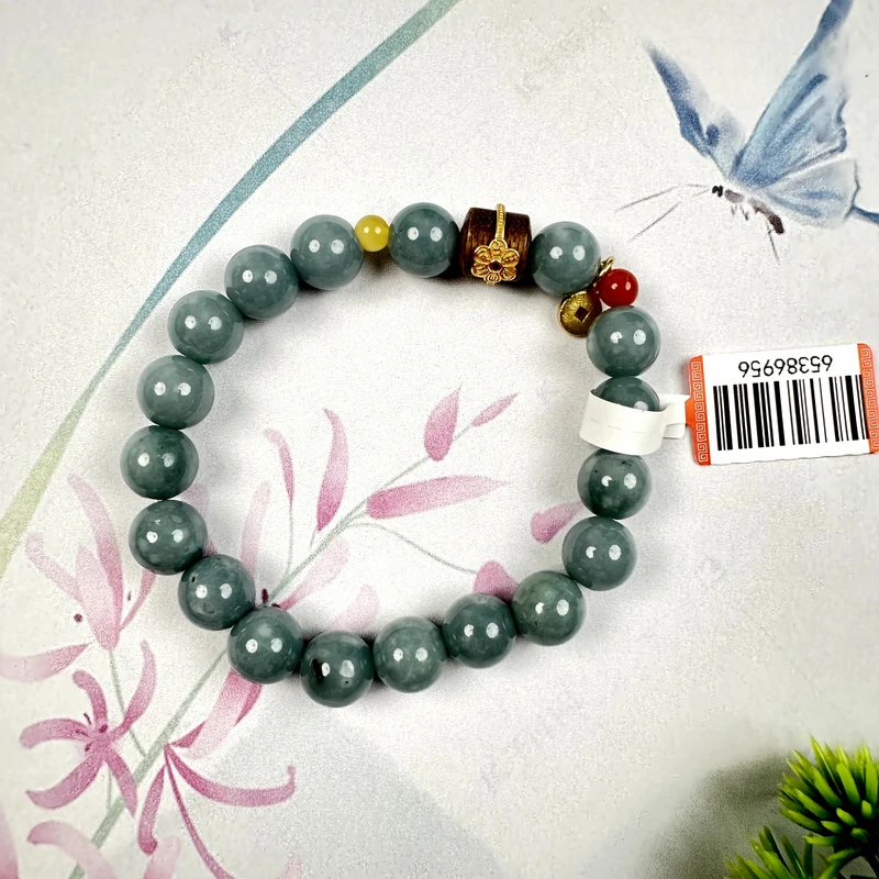 H22翡翠手链精致复古古风气质轻奢玉手串女士绿色精美