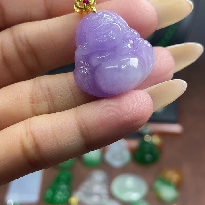翡翠未镶嵌吊坠(赠链)