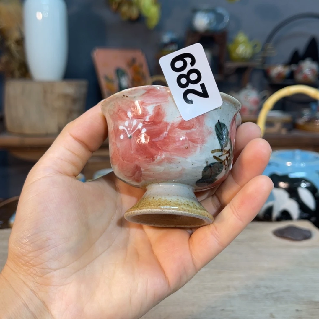 壶素浅陶瓷手工手绘