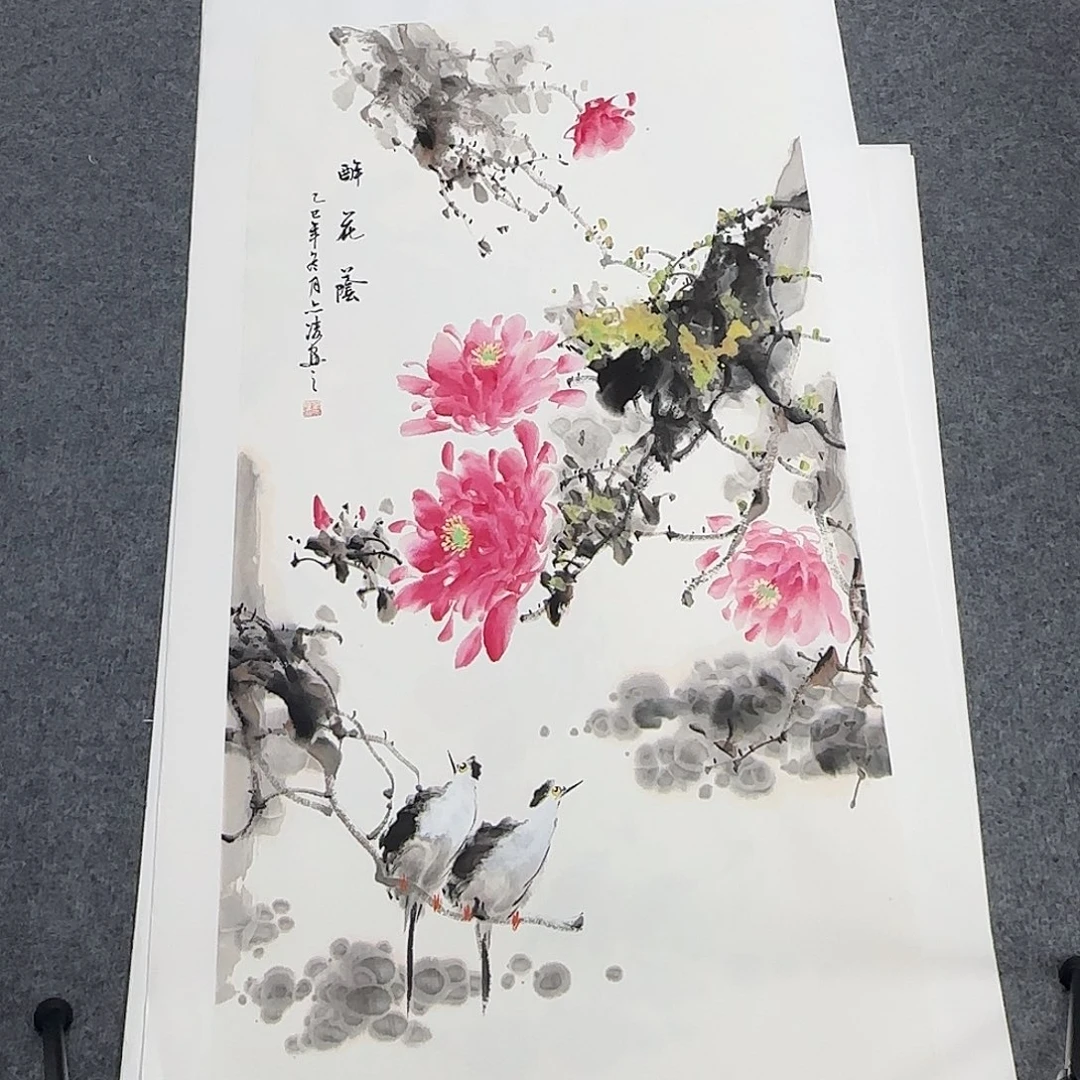 国画100*50纯手绘刘亦凌