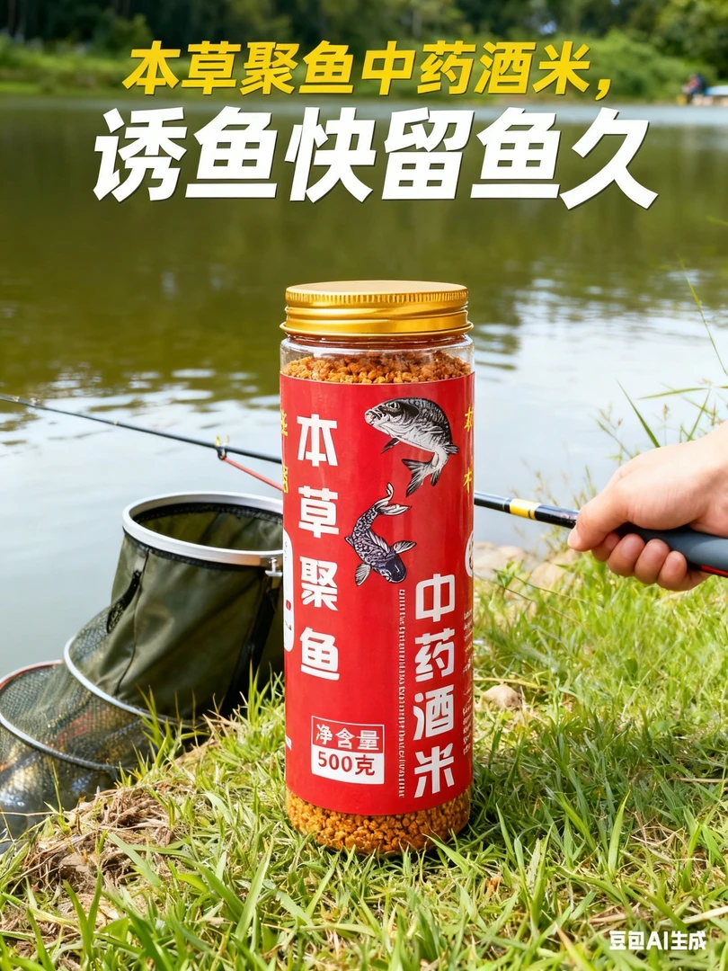 酒米本草聚鱼中药酒米窝料窝米野钓真粮酒发酵专攻鲫鱼打窝垂钓