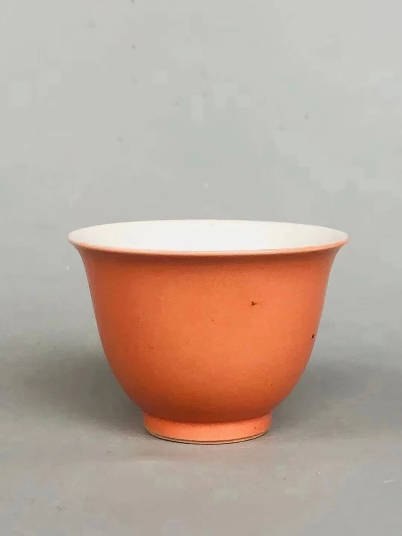 老龙窑原矿胭脂粉金水釉薄胎铃铛杯仰钟杯粉嫩油润润秀巧双层胎足