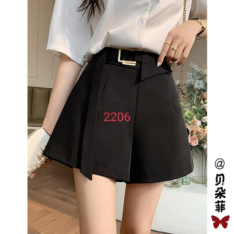 2206早秋高腰西装短裤百搭气质休闲阔腿裤