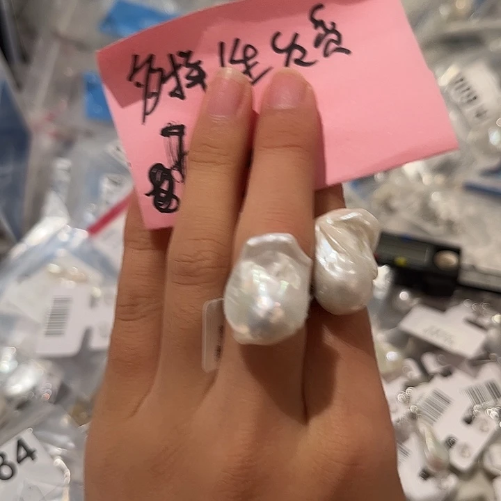 合金淡水珍珠耳饰