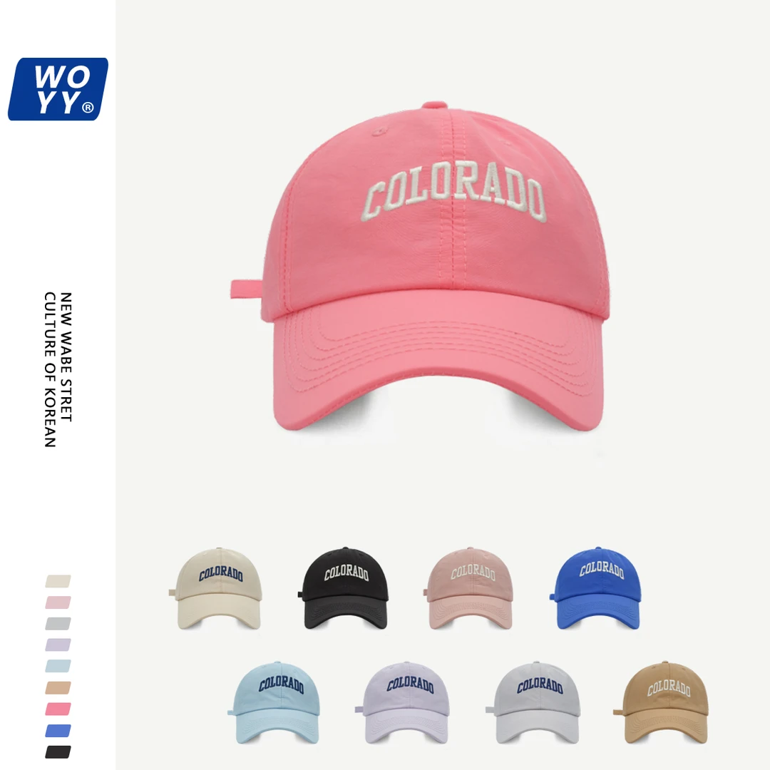 【哇喔咿呀】夏季大头围速干防水美式棒球帽子女显脸小鸭舌帽男