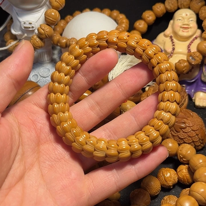 橄榄核手串/手链猴头莲花微瑕