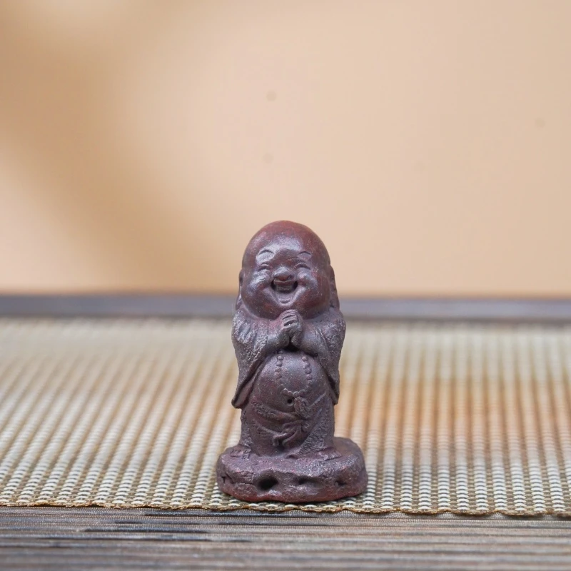 《笑口常开》宜兴黄龙山原矿紫砂茶宠