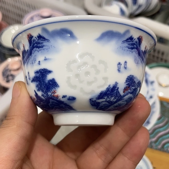 摆件陶景德镇陶瓷主人杯334