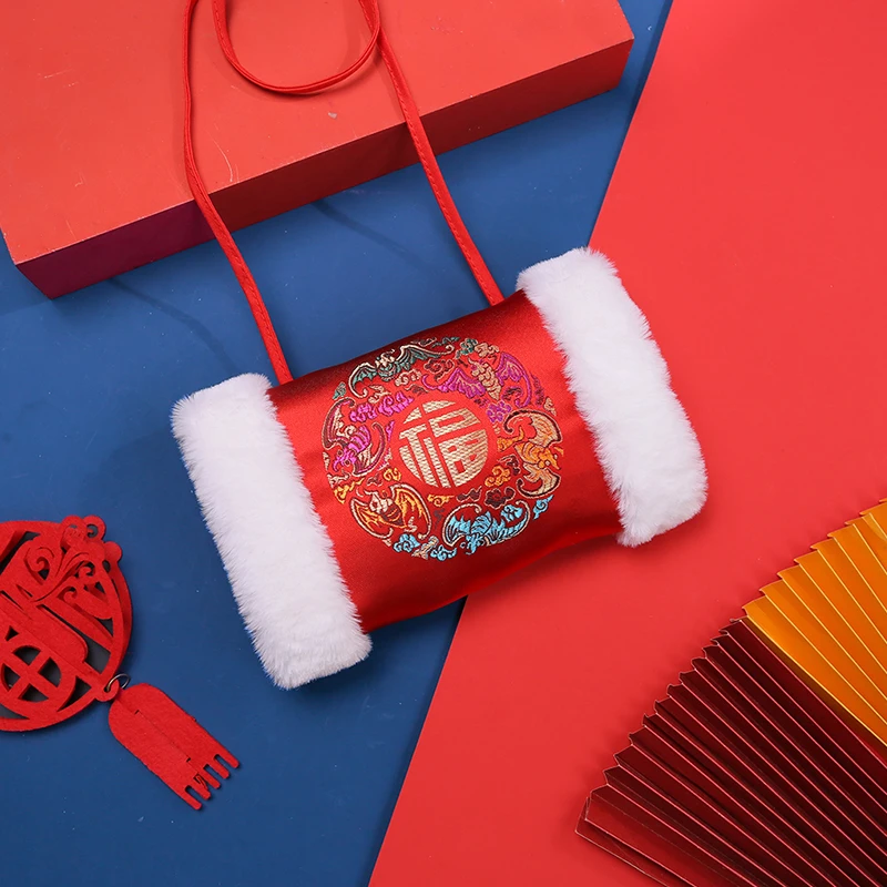 【福气暖手】传统中国风宝宝暖手筒五福加绒儿童护手筒套