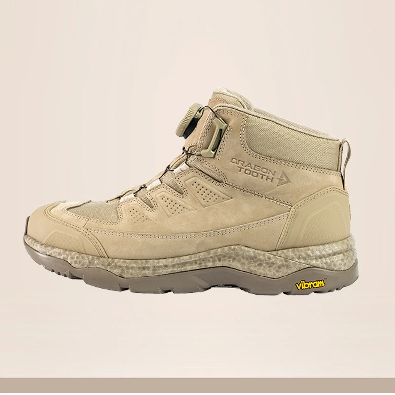 【龙牙】龙潜中帮防水战术鞋沙色男士登山徒步秋冬新款户外休闲男鞋