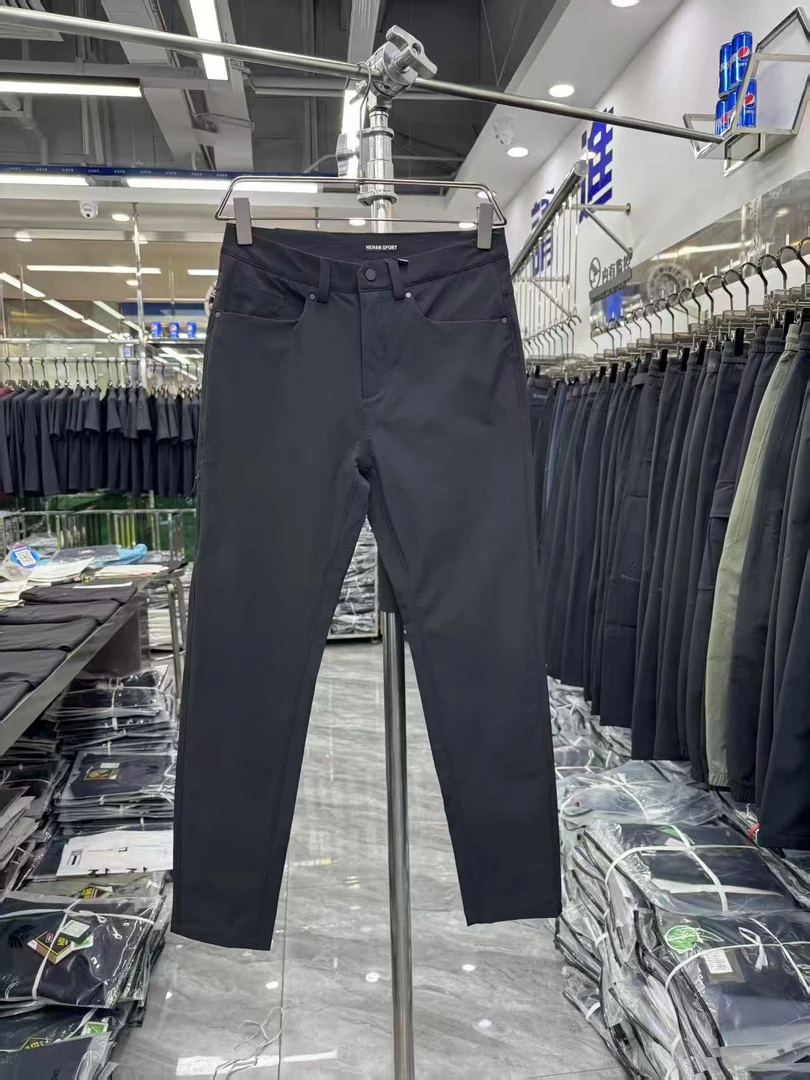 652新款春夏时尚百搭小直筒黑色净版休闲裤