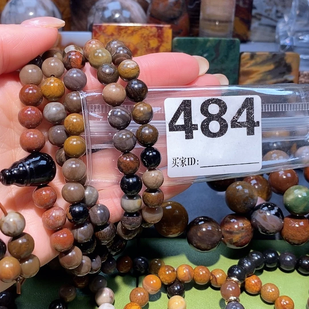 未镶嵌天然北票硅化玉108硅化玉