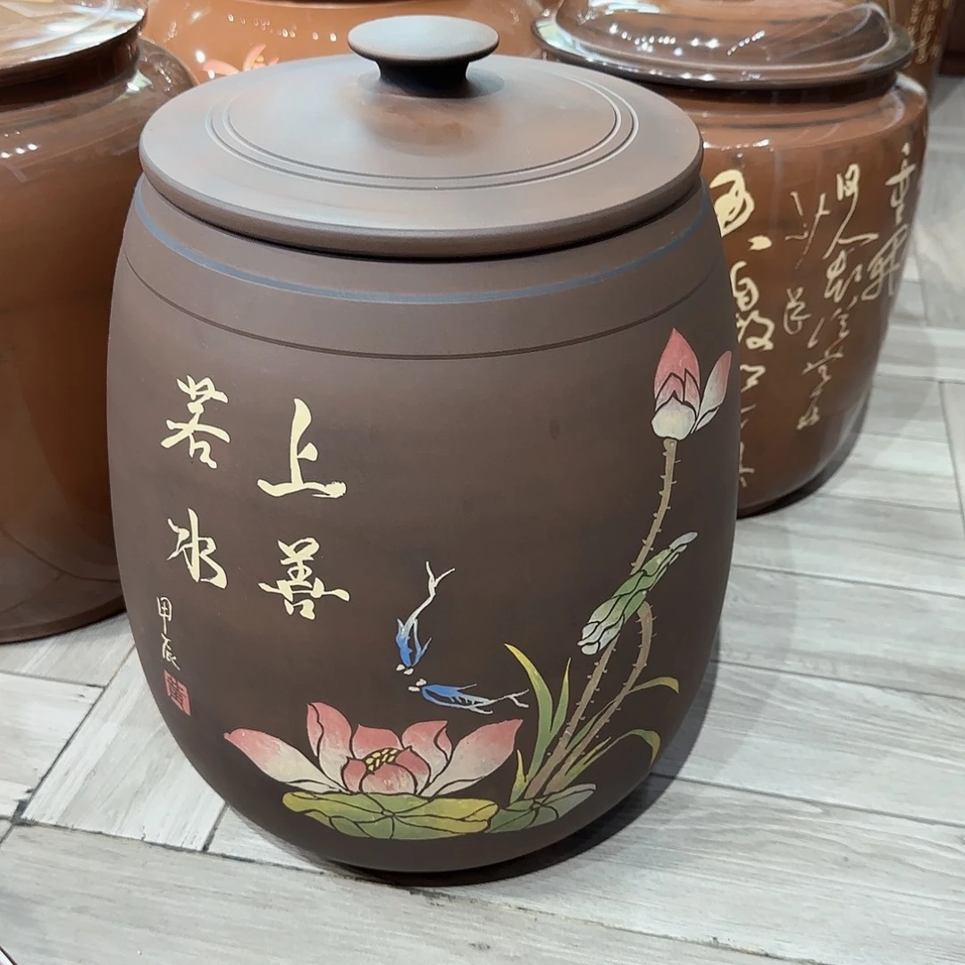 缸014建水紫陶12饼