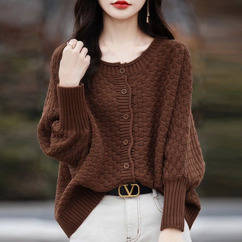 早秋爆款显瘦针织开衫外套女2025新款春秋外搭洋气大码女装上衣