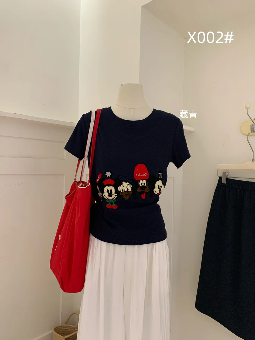 （kc）Junxi（002# ）重工米奇立体毛巾绣短袖T恤