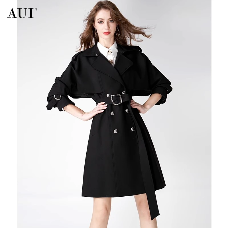 【七语专属】AUI欧洲站英伦风中长款风衣-24W084827、24W085238