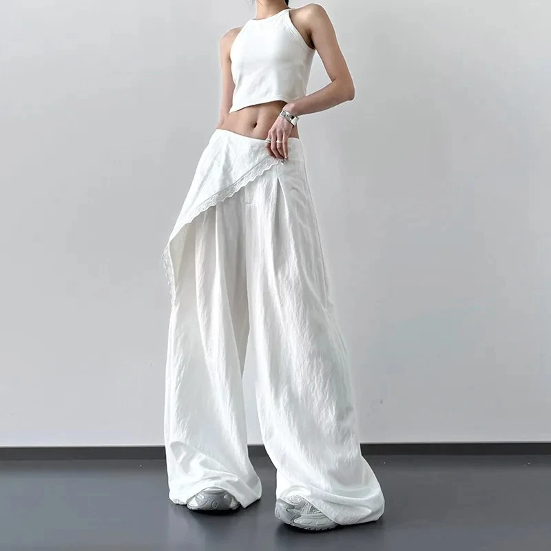 老钱风2025春季女装高腰显瘦直筒裤休闲宽松bf百搭垂感阔腿长裤