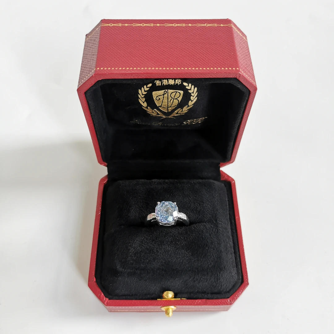 4314 海蓝戒指--蓝--精工蓝戒指赠礼盒