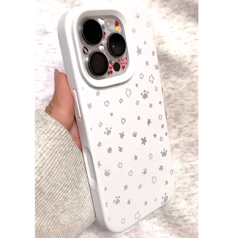 小星星小猫爪适用苹果16/15promax手机保护壳iphone14promax可爱
