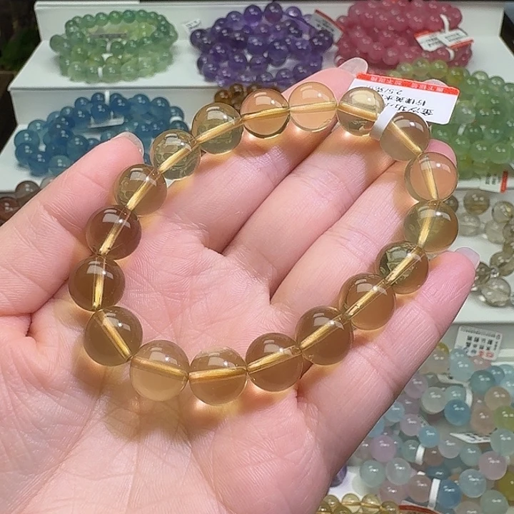 水晶手链未镶嵌  11m天然黄水晶