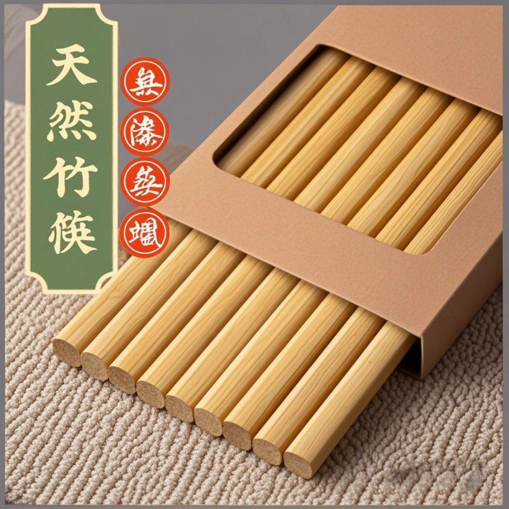 D精品楠竹筷/筷/家用筷/竹筷子食品级/筷/碳化筷/无漆专用无蜡筷