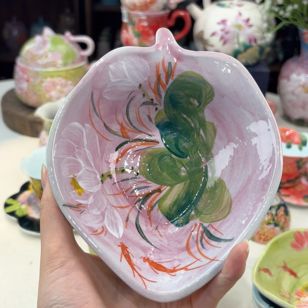 景德镇手绘高温釉下彩陶瓷茶具