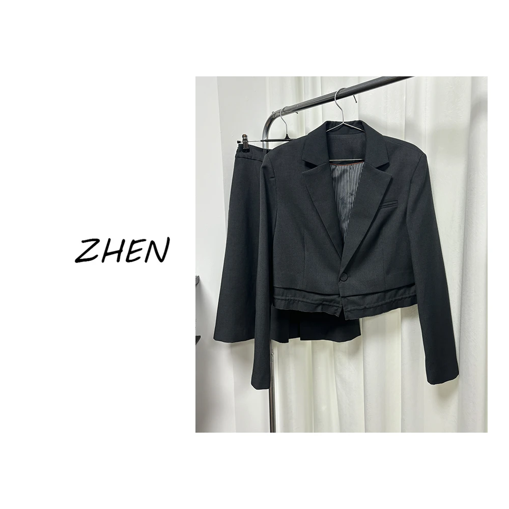 【ZHEN】K1009 2025新款时尚气质修身显瘦小众设计师款时尚套装女