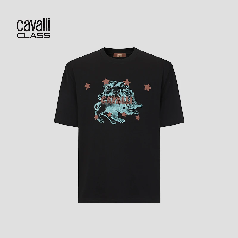 Cavalli Class25夏天使系列圆领T恤短袖休闲男阔版100棉 RWC411