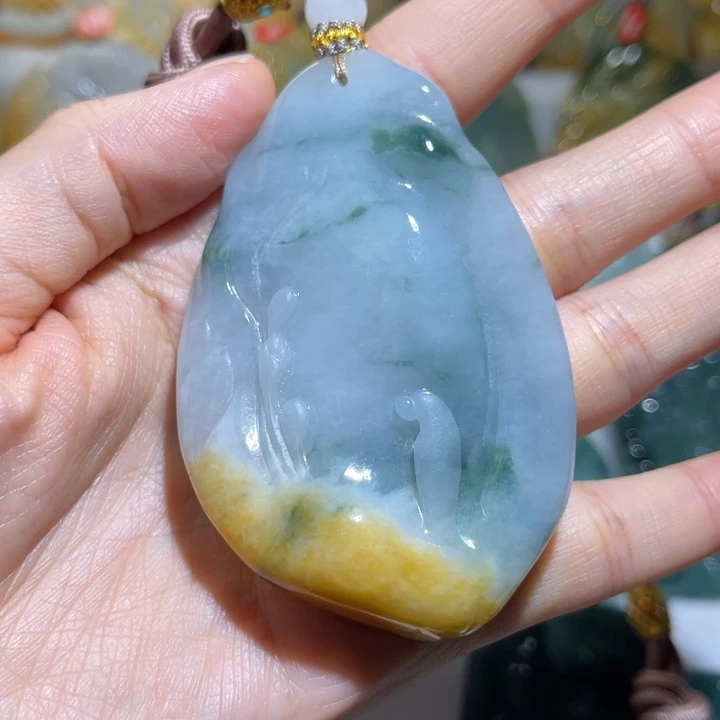 左***右翡翠未镶嵌吊坠(不含链)