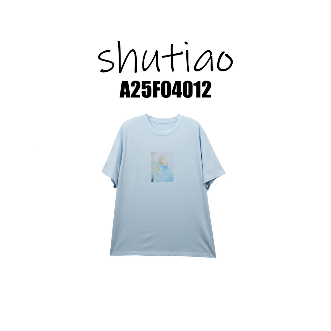 【SHUTIAO】2025夏季：新款小众设计款T恤A25F04012