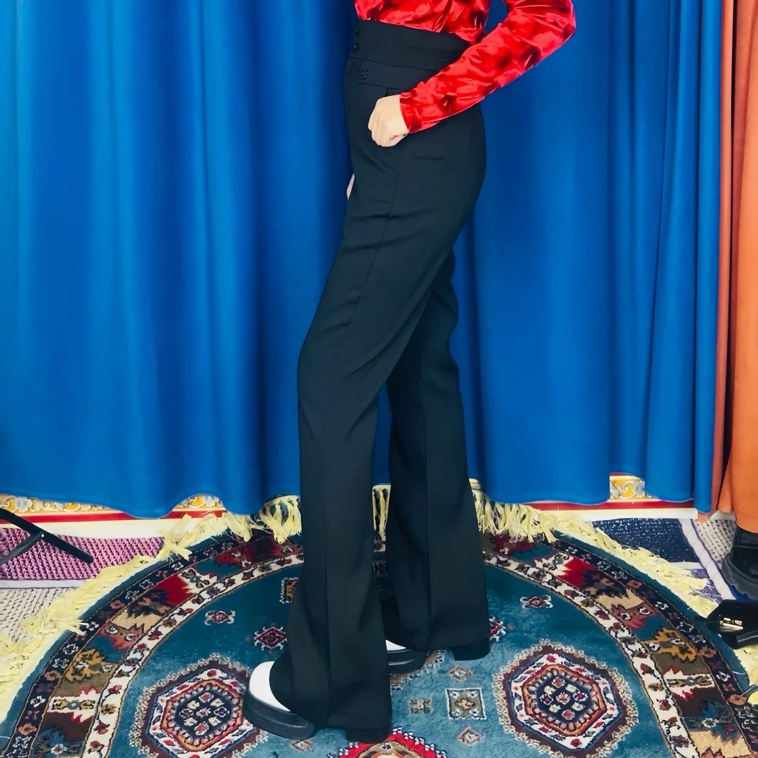 显瘦高腰休闲女士裤子