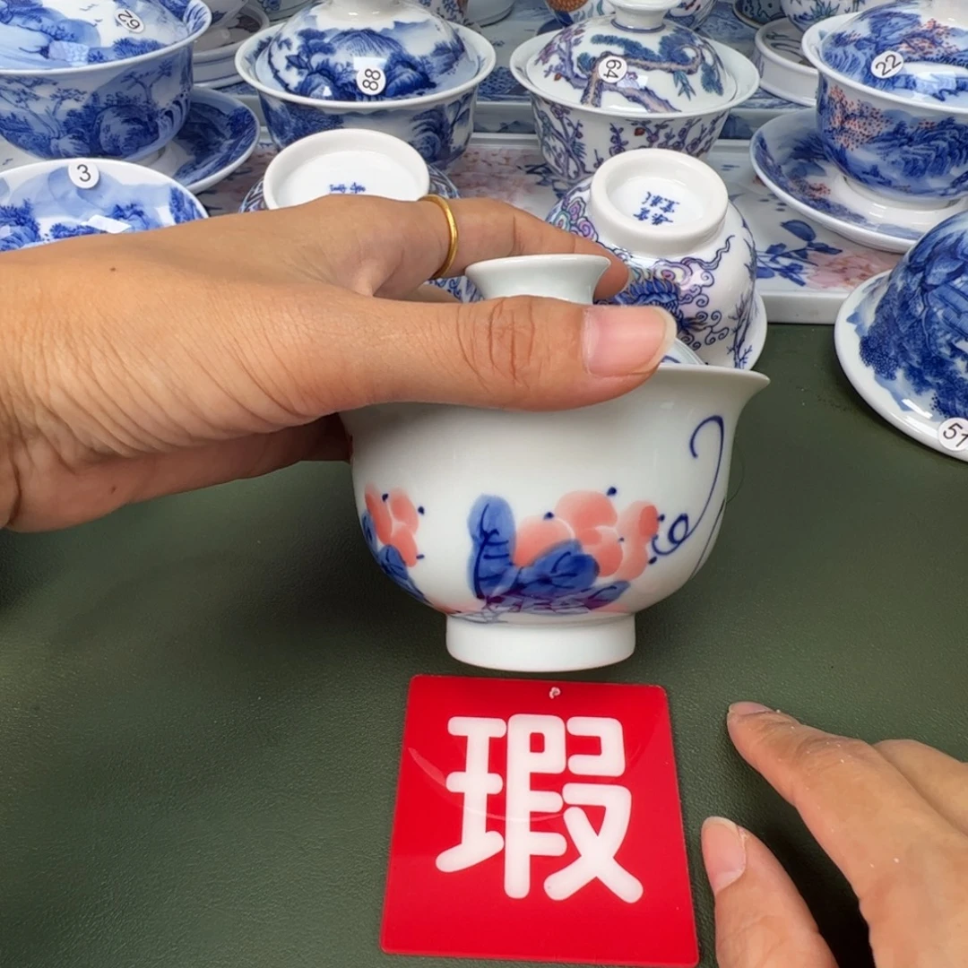 景德镇纯手工纯手绘茶具木木41